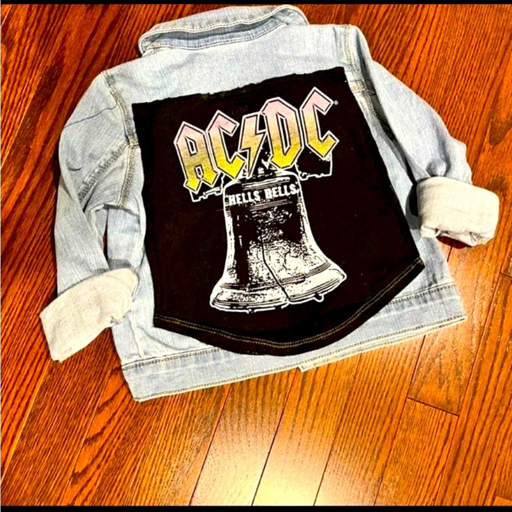 AC/DC Denim Jacket with Graphic Back kids